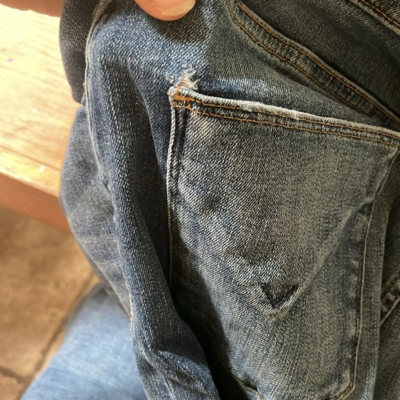 HUDSON riley  faded crop relaxed straight jeans with stars embroidered - Picture 12 of 12